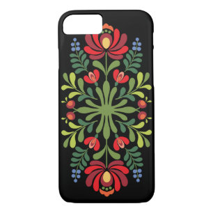 Hungarian Folk Design Red and Pink iPhone 8/7 Case