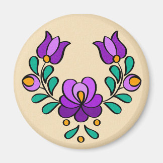 Hungarian folk flower magnet