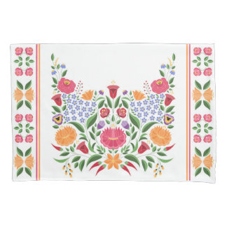 Hungarian folk pattern – Kalocsa embroidery flower Pillowcase