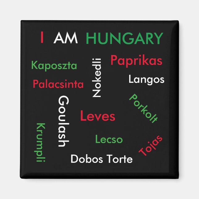 Hungarian Foods Magnet (Front)