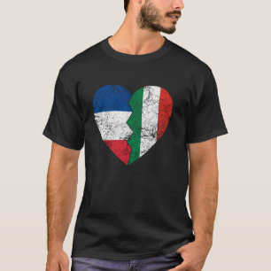 Hungarian French Flags Heart France Hungary Roots T-Shirt