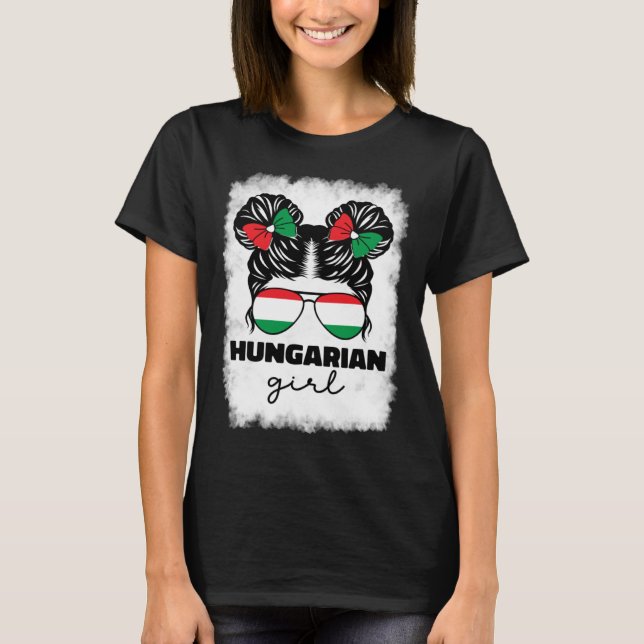 Hungarian Girl Girls For Kids Hungary Flag Pride M T-Shirt (Front)