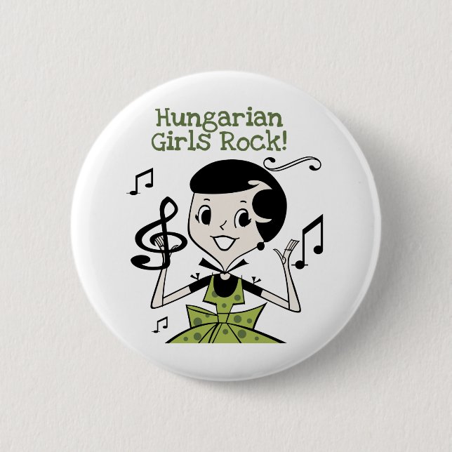 Hungarian Girls Rock 6 Cm Round Badge (Front)