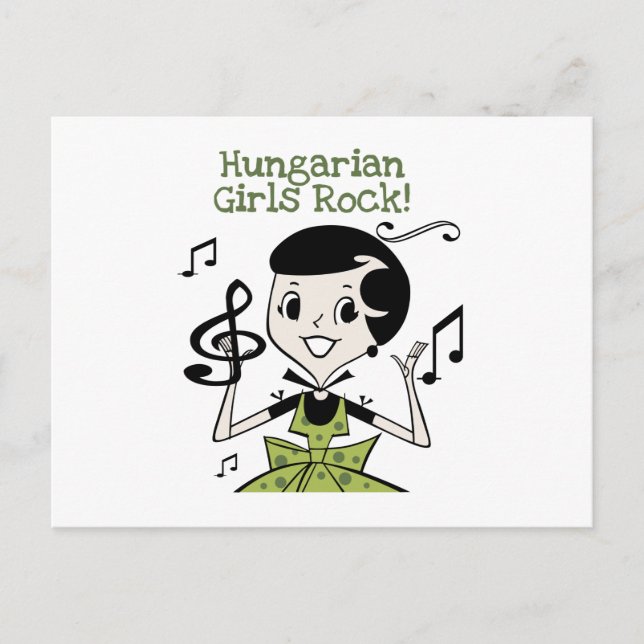Hungarian Girls Rock Postcard (Front)