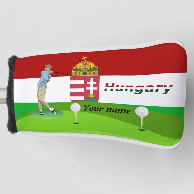 Hungarian golfer golf head cover (Front)