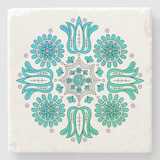 Hungarian Gradient Design  Stone Coaster (Front)