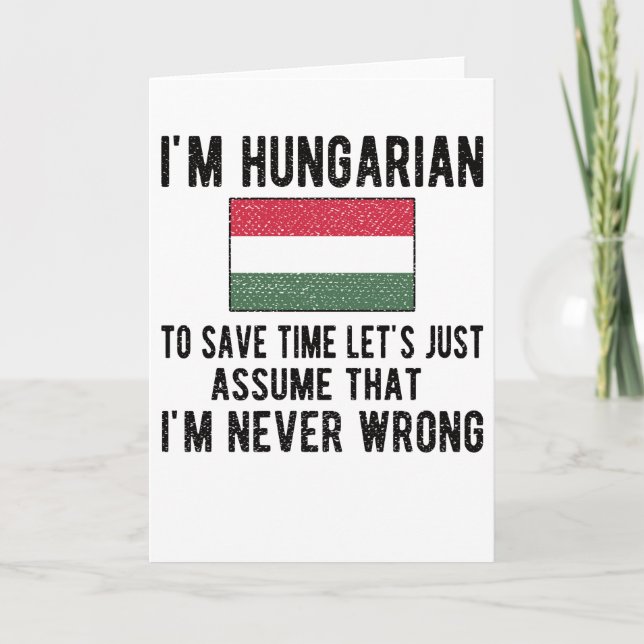 Hungarian Heritage Hungary Roots Hungarian Flag Card (Front)