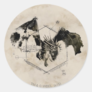 Hungarian Horntail Dragon Classic Round Sticker