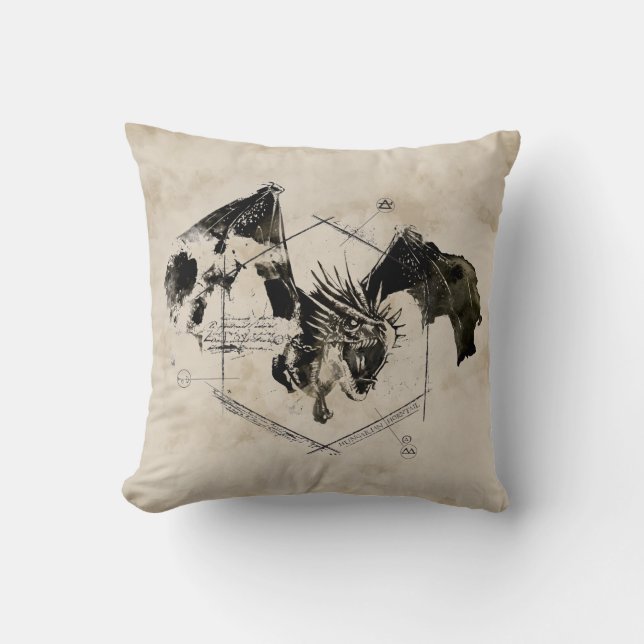 Hungarian Horntail Dragon Cushion (Front)