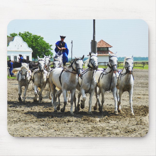 Hungarian horse riding mouse mat (Front)