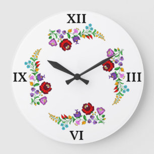 Hungarian Kalocsa Large Clock