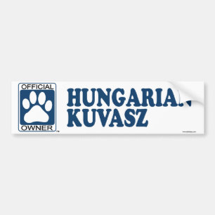 Hungarian Kuvasz Blue Bumper Sticker
