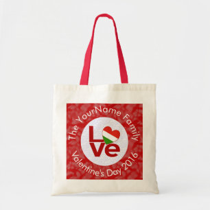 Hungarian LOVE White on Red Tote Bag