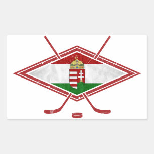 Hungarian Magyar Hockey Logo Rectangular Sticker