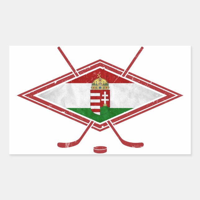 Hungarian Magyar Hockey Logo Rectangular Sticker (Front)