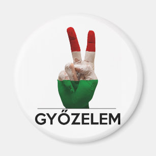Hungarian Magyar victory hand v-shape peace finger Magnet