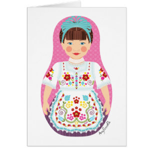 Hungarian Matryoshka Card