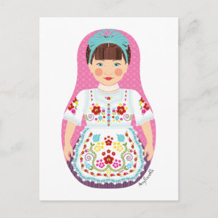 Hungarian Matryoshka Postcard
