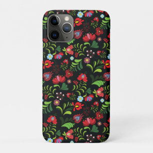 Hungarian Matyo Embroidery Pattern iPhone 11 Pro Case