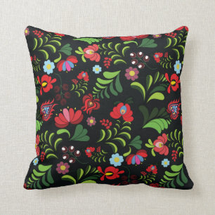 Hungarian Matyo Embroidery Pattern Cushion