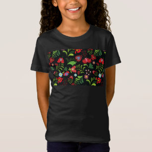 Hungarian Matyo Embroidery Pattern T-Shirt