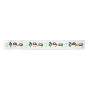 Hungarian Matyo folk motif Satin Ribbon