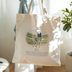 Hungarian Mudi Watercolor Dog Breed Quote Tote Bag