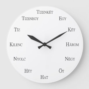 Hungarian Numbers Learning Customizable Language Large Clock
