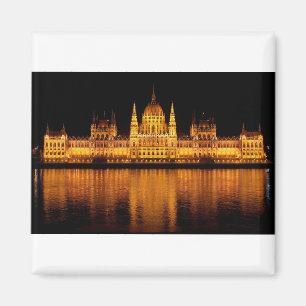 Hungarian Parliament at Night Magnet