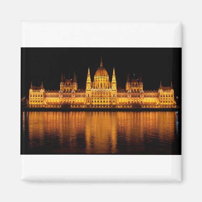 Hungarian Parliament at Night Magnet (Front)