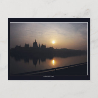 Hungarian Parliament at sunrise Postcard