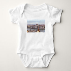Hungarian Parliament Budapest by day Baby Bodysuit
