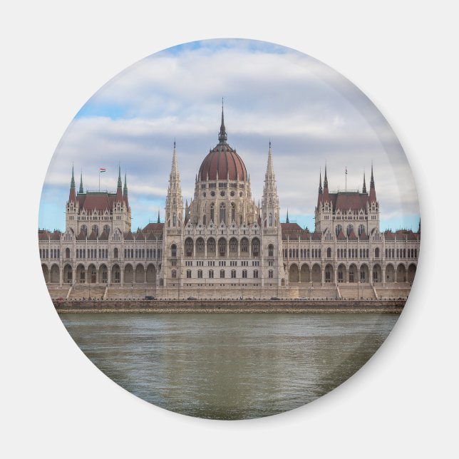 Hungarian Parliament Budapest by day Magnet (Front)