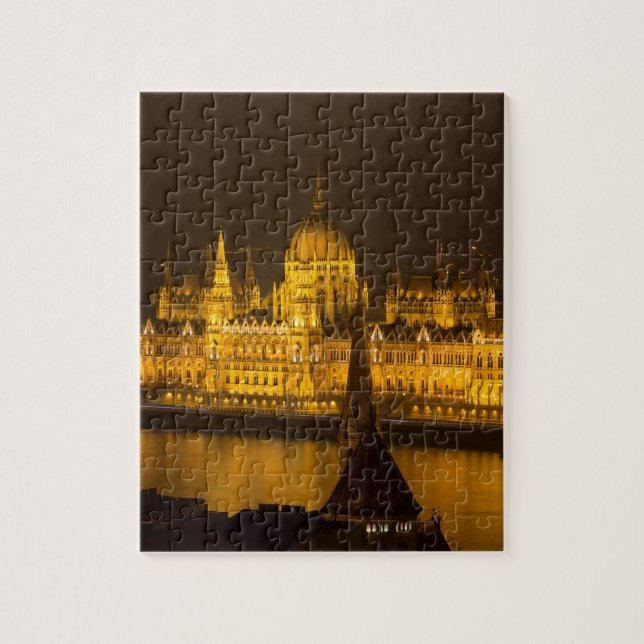 Hungarian Parliament Budapest by night Jigsaw Puzzle (Vertical)