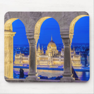 Hungarian Parliament Building at Dusk Mouse Mat