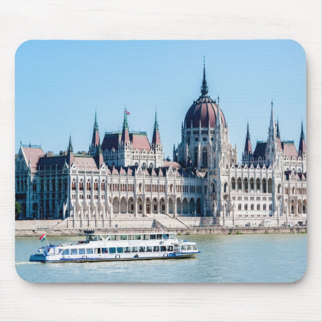 Hungarian Parliament Building in Budapest city Mouse Mat (Front)