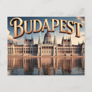 Hungarian Parliament Building in Budapest Postcard