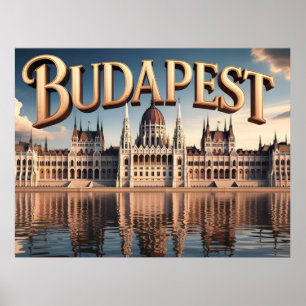 Hungarian Parliament Building in Budapest Poster