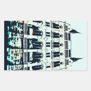 Hungarian Parliament painting Rectangular Sticker