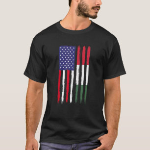 Hungarian Roots Half American Flag Patriotic Hunga T-Shirt