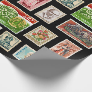 Hungarian Stamps Wrapping Paper