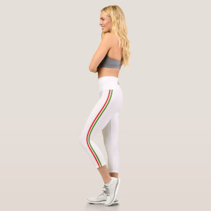 Hungarian stripes flag capri leggings