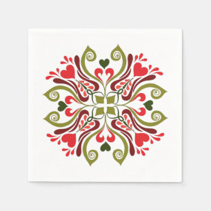 Hungarian Tulip Floral Motif Napkin