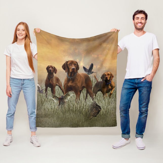 Hungarian Vizsla Art    Fleece Blanket (In Situ)