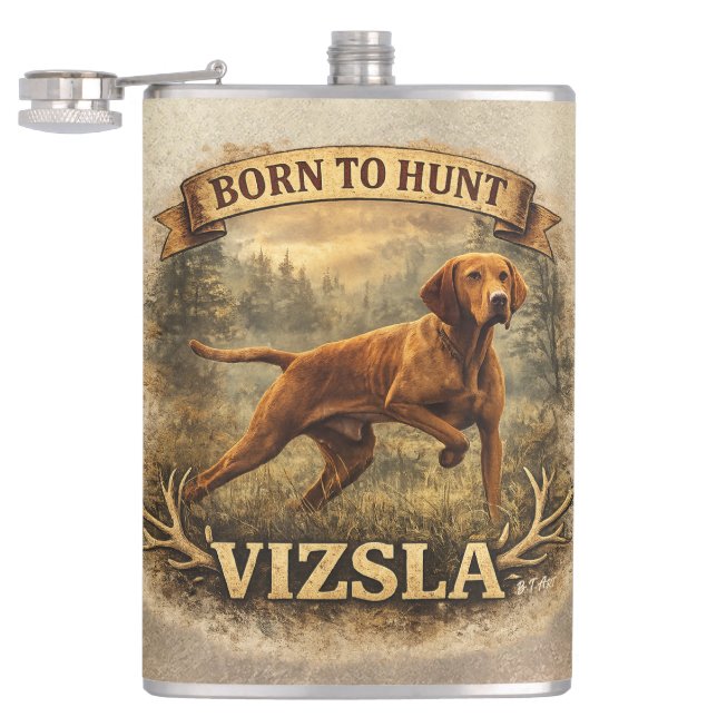 Hungarian Vizsla Art    Hip Flask (Opened)