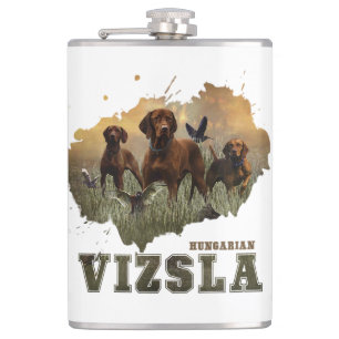 Hungarian Vizsla Art Hip Flask