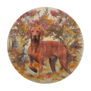 Hungarian Vizsla art Throw Pillow Glass Coaster C Cutting Board