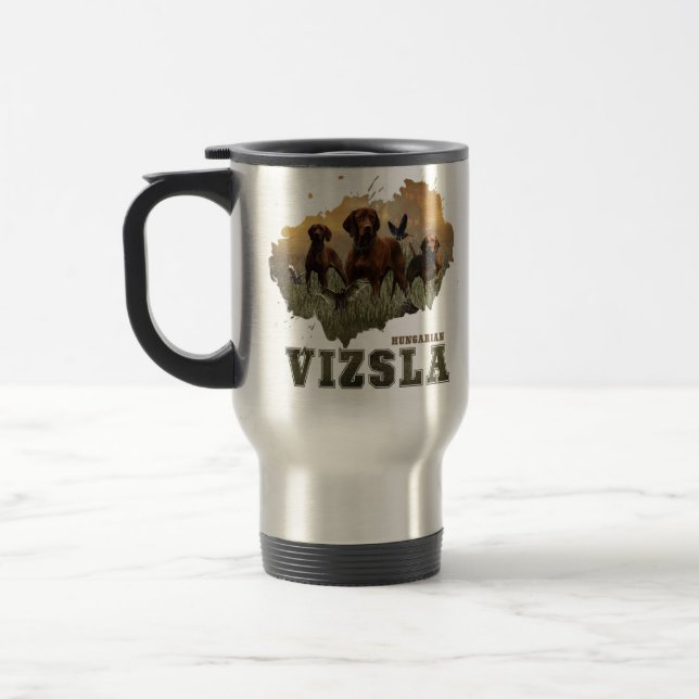 Hungarian Vizsla Art      Travel Mug (Left)