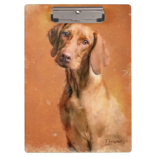 Hungarian Vizsla Dog Art Painting Clipboard