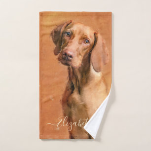 Hungarian Vizsla Dog Hand Towel